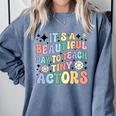 Teach Tiny Actors Theater Drama Teacher Drama Teaching Comfort Colors Sweatshirt Blue Jean