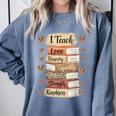 I Teach History Month Black Teacher Melanin Comfort Colors Sweatshirt Blue Jean