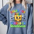 Teacher Back To School Color In Kindness Crayon Pencil Comfort Colors Sweatshirt Blue Jean Teacher Back To School Color In Kindness Crayon Pencil Comfort Colors Sweatshirt Blue Jean