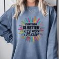 Teacher Flair Pen Art Lover School Supplies Comfort Colors Sweatshirt Blue Jean Teacher Flair Pen Art Lover School Supplies Comfort Colors Sweatshirt Blue Jean