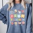 Teacher Groovy Play Is Learning Back To School Comfort Colors Sweatshirt Blue Jean Teacher Groovy Play Is Learning Back To School Comfort Colors Sweatshirt Blue Jean