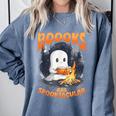 Teacher Halloween Ghost Reading Book Animal Boooks Are Comfort Colors Sweatshirt Blue Jean Teacher Halloween Ghost Reading Book Animal Boooks Are Comfort Colors Sweatshirt Blue Jean