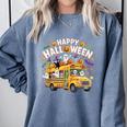 Teacher Halloween School Bus Driver Cute Ghost Witch Party Comfort Colors Sweatshirt Blue Jean Teacher Halloween School Bus Driver Cute Ghost Witch Party Comfort Colors Sweatshirt Blue Jean