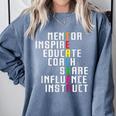 Teacher Inspirational Educator Favorite School Teacher Men Women Girls Kids Comfort Colors Sweatshirt Blue Jean
