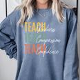 Teacher Kindness Compassion Confidence Teaching Comfort Colors Sweatshirt Blue Jean Teacher Kindness Compassion Confidence Teaching Comfort Colors Sweatshirt Blue Jean