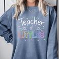 Teacher Of Littles Daycare Pre-k Kindergarten Teacher Comfort Colors Sweatshirt Blue Jean Teacher Of Littles Daycare Pre-k Kindergarten Teacher Comfort Colors Sweatshirt Blue Jean