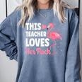 This Teacher Loves Her Flock Teaching Flamingo Girl Comfort Colors Sweatshirt Blue Jean This Teacher Loves Her Flock Teaching Flamingo Girl Comfort Colors Sweatshirt Blue Jean