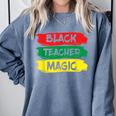 Teacher Magic Black History Month Educator For Men Women Comfort Colors Sweatshirt Blue Jean