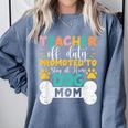 Teacher Off Duty Promoted To Stay At Home Dog Mom Teachers Comfort Colors Sweatshirt Blue Jean