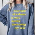 Teacher Or Professor Essay Thesis Writing Joke For Men Women Comfort Colors Sweatshirt Blue Jean