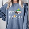 Teacher Puns I'm Tea-Cher Tea Lover Fun Teacher For Men Women Comfort Colors Sweatshirt Blue Jean Teacher Puns I'm Tea-Cher Tea Lover Fun Teacher For Men Women Comfort Colors Sweatshirt Blue Jean