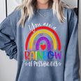 Teacher You Are a Rainbow Of Possibilities Funny Comfort Colors Sweatshirt Blue Jean