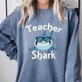 Teacher Shark Teacher For Men Women Comfort Colors Sweatshirt Blue Jean Teacher Shark Teacher For Men Women Comfort Colors Sweatshirt Blue Jean