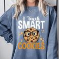 Teacher I Teach Smart Cookies Nerd Comfort Colors Sweatshirt Blue Jean