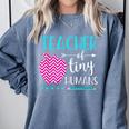 Teacher Of Tiny Humans Preschool Pre K Kindergarten Teacher Comfort Colors Sweatshirt Blue Jean Teacher Of Tiny Humans Preschool Pre K Kindergarten Teacher Comfort Colors Sweatshirt Blue Jean