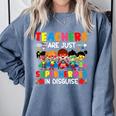 Teachers Are Just Superheroes In Disguise Back To School Comfort Colors Sweatshirt Blue Jean
