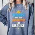 Teachers Are JUST Superheroes Fun School Comfort Colors Sweatshirt Blue Jean Teachers Are JUST Superheroes Fun School Comfort Colors Sweatshirt Blue Jean