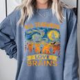 All Teachers Love Brains Shirt Teacher Halloween Tee Comfort Colors Sweatshirt Blue Jean
