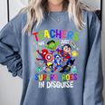 Teachers Are Superheroes Back To School Comfort Colors Sweatshirt Blue Jean