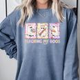 Teaching Is My Boos Teacher Ghost Halloween Women Girls Comfort Colors Sweatshirt Blue Jean Teaching Is My Boos Teacher Ghost Halloween Women Girls Comfort Colors Sweatshirt Blue Jean