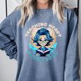 Teaching Heart Anime Soul Teacher Otaku Manga Comfort Colors Sweatshirt Blue Jean Teaching Heart Anime Soul Teacher Otaku Manga Comfort Colors Sweatshirt Blue Jean