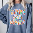 Team 5th Grade Building Blocks Bricks Theme Teacher Team For Men Women Kids Comfort Colors Sweatshirt Blue Jean Team 5th Grade Building Blocks Bricks Theme Teacher Team For Men Women Kids Comfort Colors Sweatshirt Blue Jean