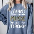 Team Music Teacher Camo Teacher Student Back To School Comfort Colors Sweatshirt Blue Jean Team Music Teacher Camo Teacher Student Back To School Comfort Colors Sweatshirt Blue Jean