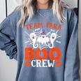 Team Para Boo Crew Halloween Ghost Paraprofessional Teacher Comfort Colors Sweatshirt Blue Jean