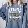 Team School Nurse Camo Teacher Student Back To School For Men Women Comfort Colors Sweatshirt Blue Jean