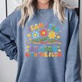 Team SPED We Grow With The Flow Special Ed Teacher Comfort Colors Sweatshirt Blue Jean Team SPED We Grow With The Flow Special Ed Teacher Comfort Colors Sweatshirt Blue Jean