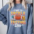Test Day State Football Tackle Testing Day Sports Teacher Comfort Colors Sweatshirt Blue Jean