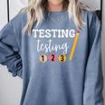 Testing Testing 123 Cute Math Teacher Student Test Day Men Women Girls Kids Comfort Colors Sweatshirt Blue Jean Testing Testing 123 Cute Math Teacher Student Test Day Men Women Girls Kids Comfort Colors Sweatshirt Blue Jean
