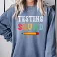 Testing Squad Costume Test Day Teacher Student School Comfort Colors Sweatshirt Blue Jean Testing Squad Costume Test Day Teacher Student School Comfort Colors Sweatshirt Blue Jean