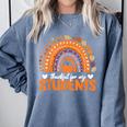 Thankful For My Students Teacher Thanksgiving School Fall Comfort Colors Sweatshirt Blue Jean