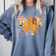 Thanksgiving Teacher Pencil Bow One Thankful Teacher Fall Comfort Colors Sweatshirt Blue Jean