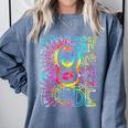 Tie Dye 8th Grade Typography Team Eighth Grade Teacher Comfort Colors Sweatshirt Blue Jean