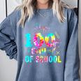 Tie Dye Happy 100th Day Of School Teacher Student 100 Days Comfort Colors Sweatshirt Blue Jean