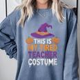 This Is My Tired Teacher Costume Halloween Premium Tri-Blend Comfort Colors Sweatshirt Blue Jean This Is My Tired Teacher Costume Halloween Premium Tri-Blend Comfort Colors Sweatshirt Blue Jean