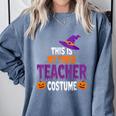 Tired Teacher Costume For Halloween Teachers Comfort Colors Sweatshirt Blue Jean