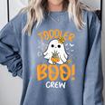 Toddler Boo Crew Babysitters Daycare Teacher Halloween Party Comfort Colors Sweatshirt Blue Jean