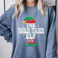 The Toddler Teacher Elf Christmas Matching Family Comfort Colors Sweatshirt Blue Jean The Toddler Teacher Elf Christmas Matching Family Comfort Colors Sweatshirt Blue Jean