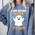 History Teacher Halloween History Class School For Men Women Kids Comfort Colors Sweatshirt Blue Jean