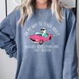History Teacher Silly Goose Back To School Social Studies Comfort Colors Sweatshirt Blue Jean