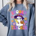 Trick Or Teach Spooky Teacher Ghost Halloween Teacher Comfort Colors Sweatshirt Blue Jean Trick Or Teach Spooky Teacher Ghost Halloween Teacher Comfort Colors Sweatshirt Blue Jean