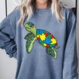 Turtle Puzzle Pieces For Autism Awareness Kids Women Teacher Comfort Colors Sweatshirt Blue Jean Turtle Puzzle Pieces For Autism Awareness Kids Women Teacher Comfort Colors Sweatshirt Blue Jean