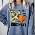 Unity Day K Is For Kindness Anti Bullying Orange Teacher Men Women Kids Comfort Colors Sweatshirt Blue Jean Unity Day K Is For Kindness Anti Bullying Orange Teacher Men Women Kids Comfort Colors Sweatshirt Blue Jean