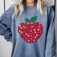 Valentines Day Teacher Hearts Apple Love Teach Women Men Comfort Colors Sweatshirt Blue Jean Valentines Day Teacher Hearts Apple Love Teach Women Men Comfort Colors Sweatshirt Blue Jean
