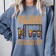 Why Science Teachers Not Given Playground Duty Men Women Comfort Colors Sweatshirt Blue Jean