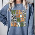 Wild About 2nd Grade Teacher Student First Day Of School Comfort Colors Sweatshirt Blue Jean