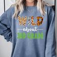 Wild About 3rd Grade Teacher Student Third Grade Zoo Safari Men Women Girls Kids Comfort Colors Sweatshirt Blue Jean
